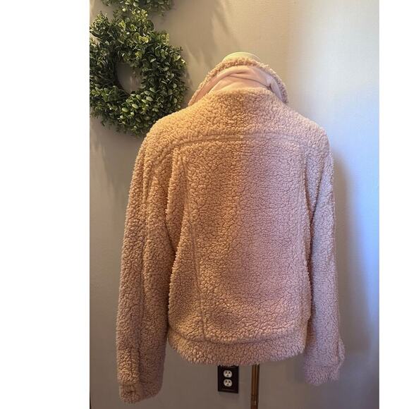 Hem & Thread Jacket Size medium Pink Cropped Button Front Collar - Picture 14 of 14